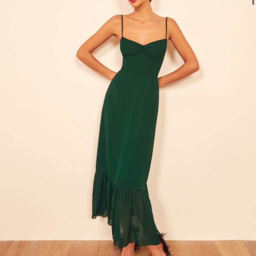 NWT Reformation Emersyn Dress Emerald